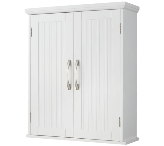 Newport Contemporary Wooden Wall-Mount Cabinet,White