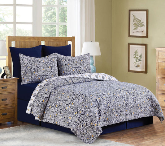 Serena 3-Piece Cotton King Quilt Set by Valerie
