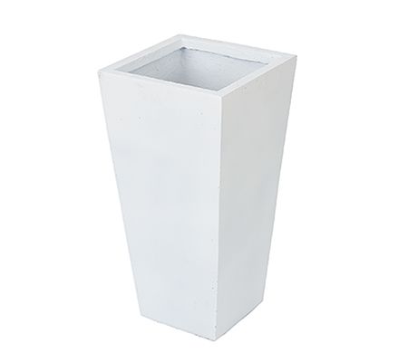 LuxenHome White MgO 24.2"H Tapered Square Planer