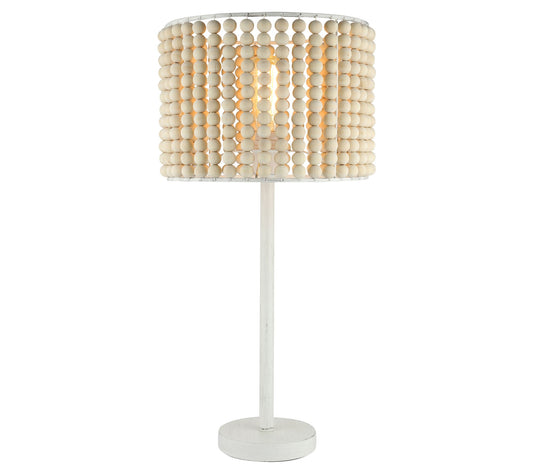 River of Goods 25" Eliza Metal & Wood Beaded Ta ble Lamp