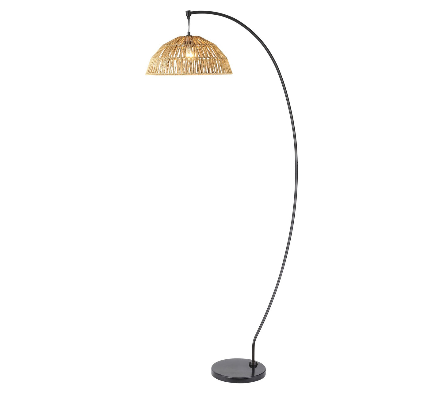 River of Goods 77" Renae Metal & Rattan Bowl Floor Lamp