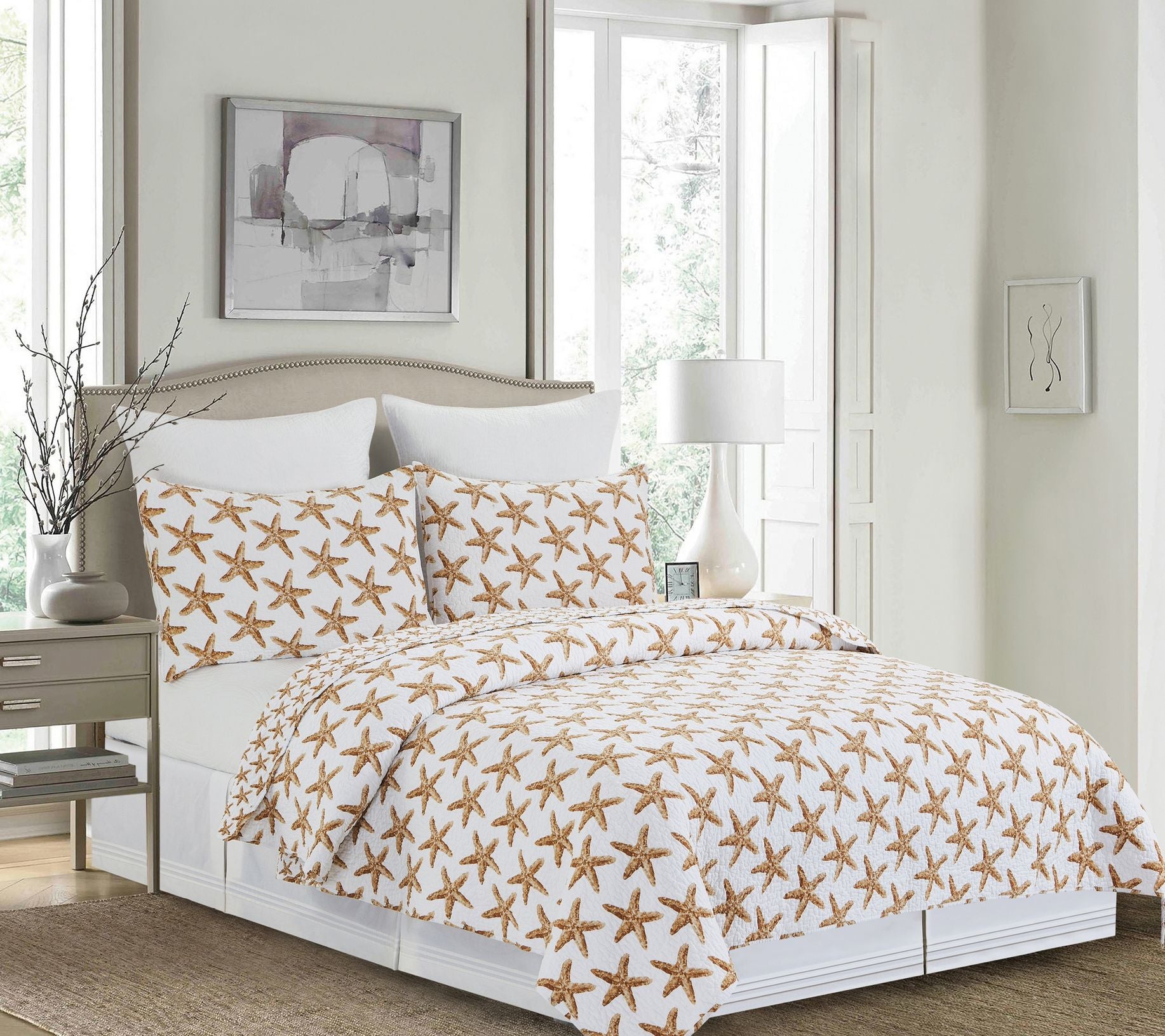 Sandbridge Stars 3-Piece King Quilt Set by Valerie