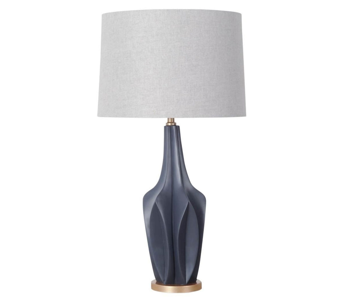 Sculptural Slate Blue Table Lamp