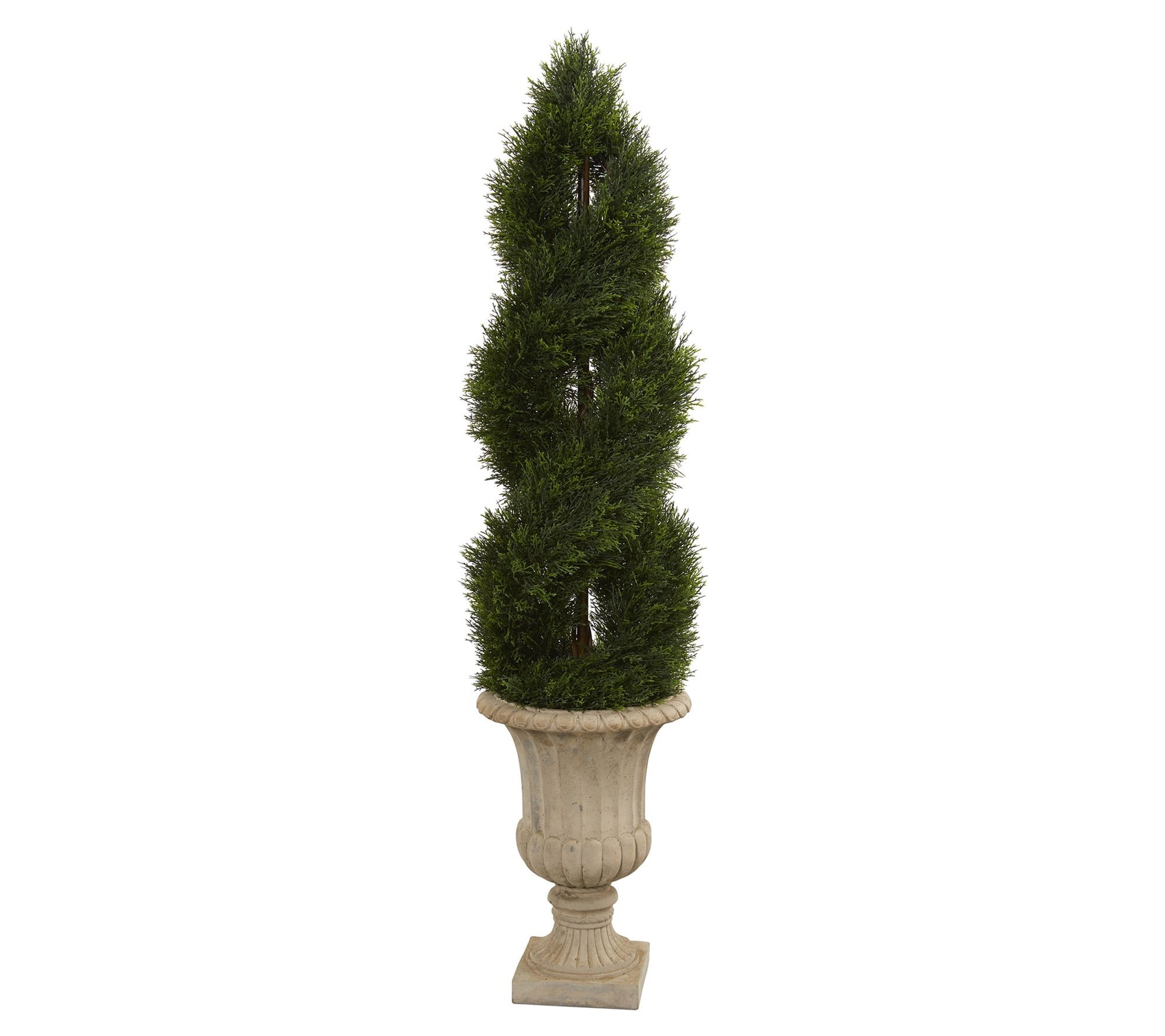 Nearly Natural 5' Pond Cypress Spiral Topiary Indoor/Outdoor