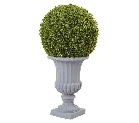 Nearly Natural 2.5' Boxwood Topiary Tree w/Urn/O