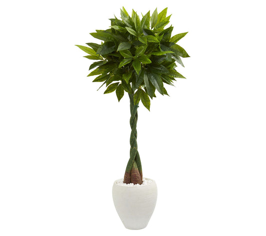 Nearly Natural 5' Money Artificial Tree in OvalPlanter
