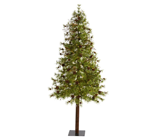 Nearly Natural 7' Tree w/200 Clear multifunction LED Lights