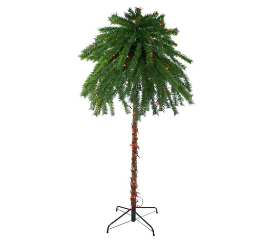 Northlight 6' Artificial Tropical Palm Tree Multicolor Lights