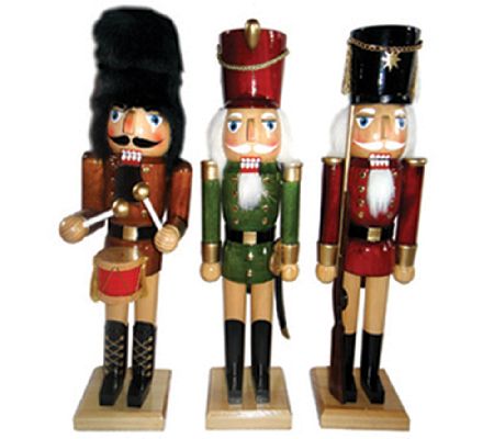 Set of 3 Nutcrackers by Santa's Workshop