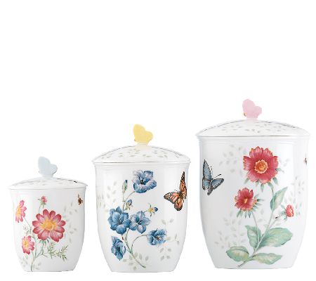 Lenox Butterfly Meadow Set of 3 Canisters