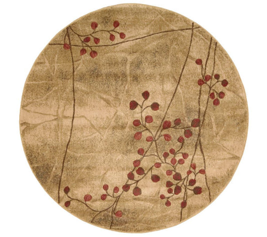 Somerset Decorative Floral 5'6" x 5'6" Rug by Nourison