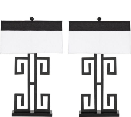 Safavieh Set of (2) 28" Greek Key Table Lamps