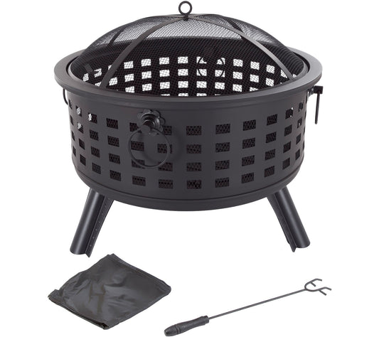 Pure Garden 26" Round Metal Fire Pit