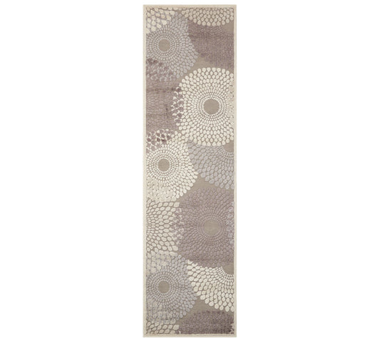 Nourison Graphic Illusions Grey 2'3" x 8' Runner