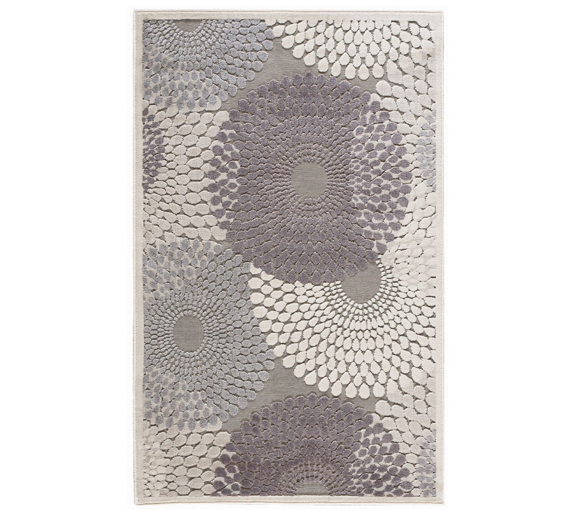 Nourison Graphic Illusions Grey 3'6" x 5'6" Area Rug