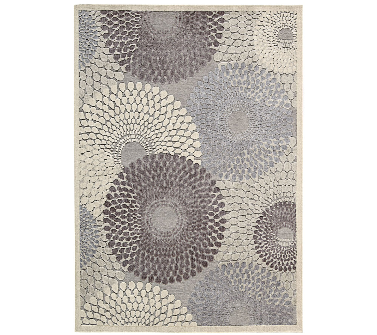 Nourison Graphic Illusions Grey 5'3" x 7'5" Area Rug