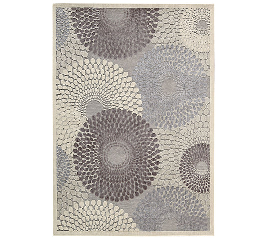Nourison Graphic Illusions Grey 5'3" x 7'5" Area Rug