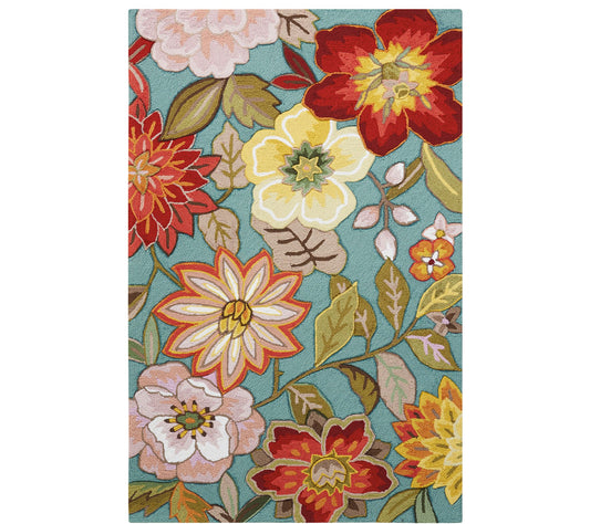 Nourison Fantasy Aqua 3'6" x 5'6" Area Rug