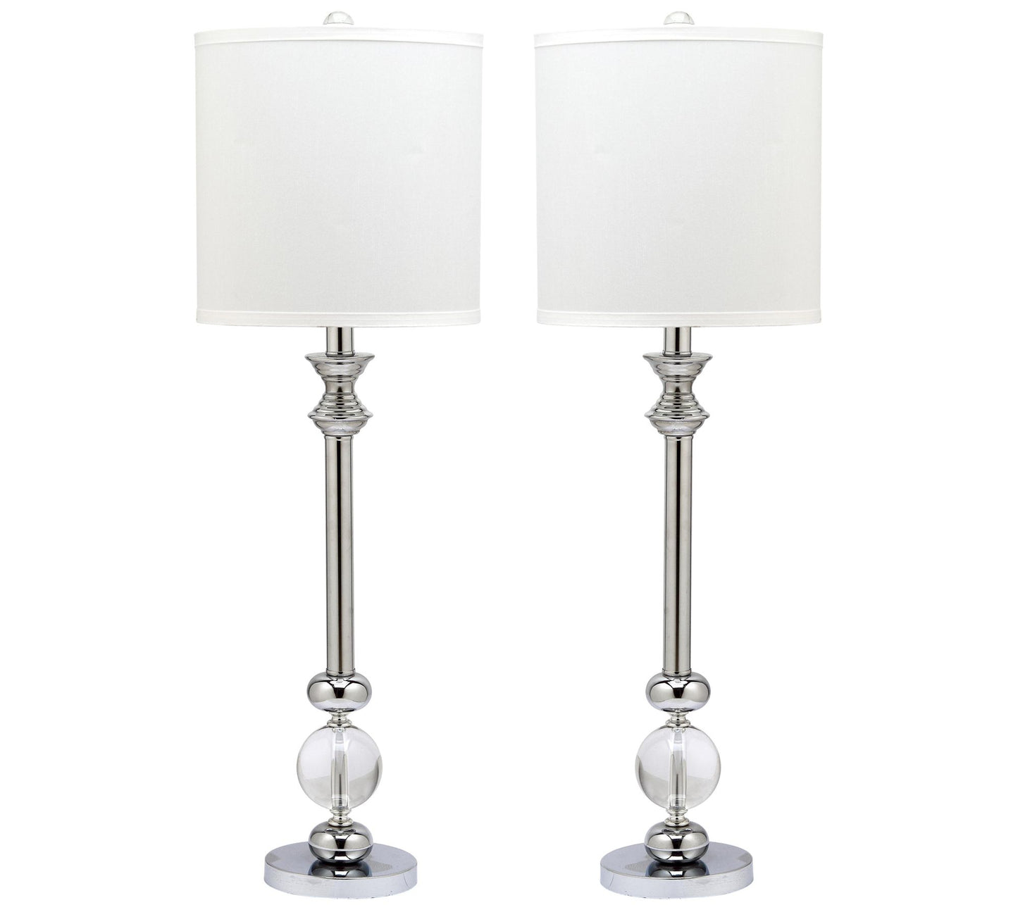 Safavieh Set of 2 Erica Crystal Candlestick Lamps
