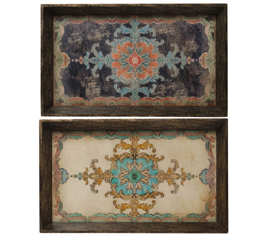 Set of 2 Rectangular Serving Trays by Valerie