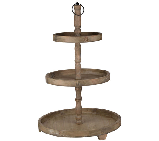 Woodruff 3-Tier Round Serving Tray by Valerie