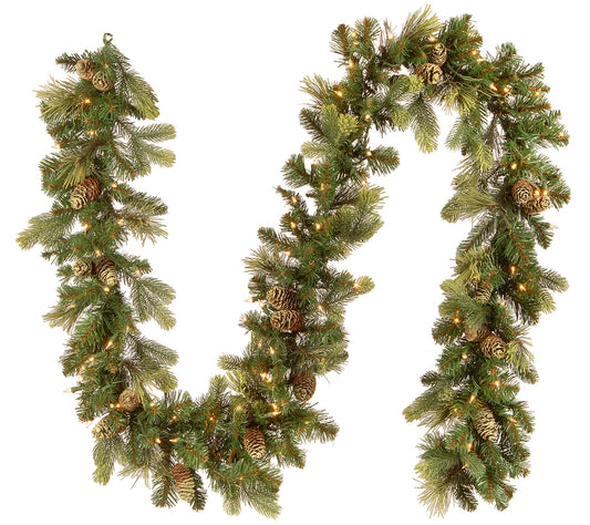 National Tree Company 9' Carolina Pine Prelit Garland