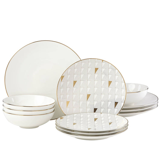 Lenox Trianna 12-Piece Dinnerware Set - White