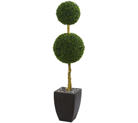 5' Double Ball Boxwood Topiary by Nearly Natural