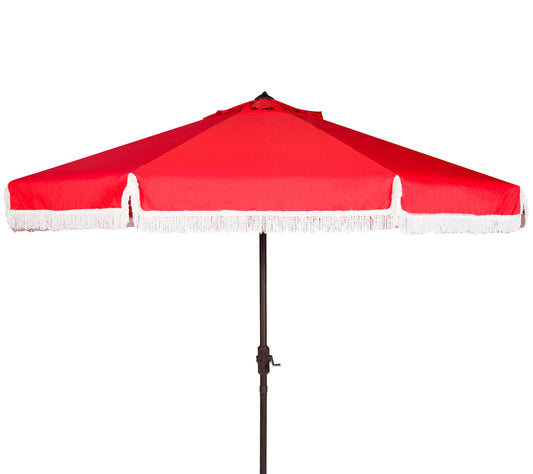 Safavieh Milan Fringe 9' Tilt Umbrella
