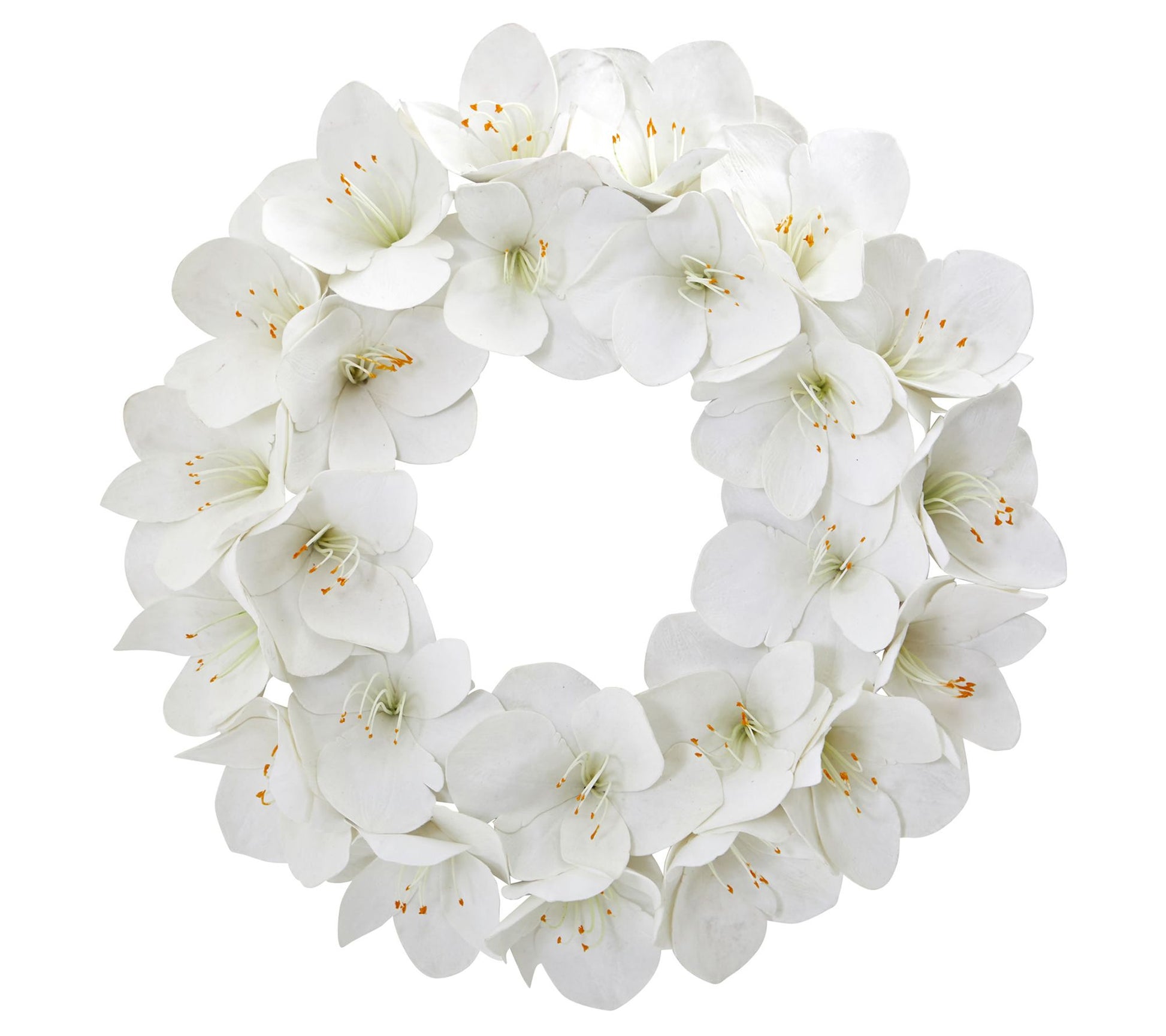24" Amaryllis Artificial Wreath by Nearly Natural