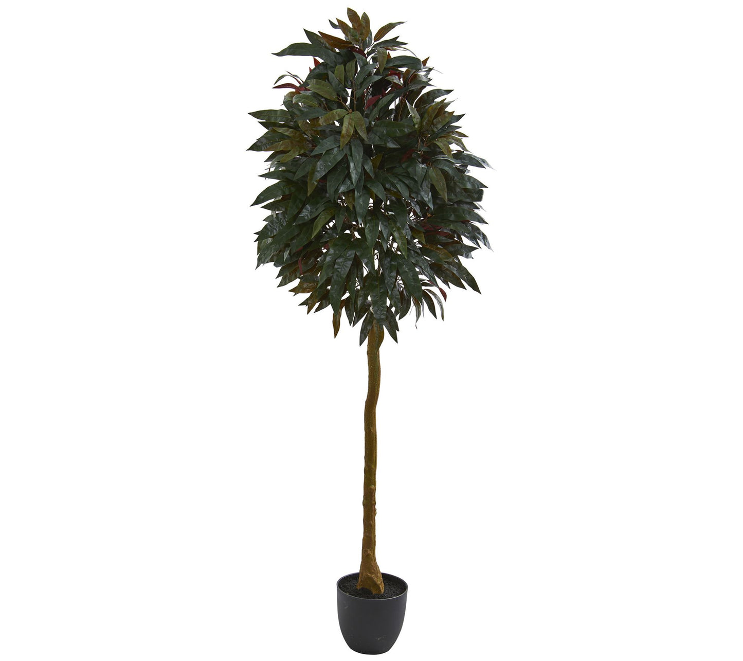 6' Artificial Red Mango Leaf Tree by Nearly Natural