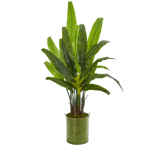 5' Travelers Palm Tree in Planter by Nearly Natural