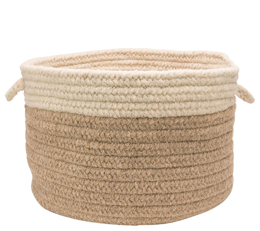 Chunky Natural Wool Dipped Basket