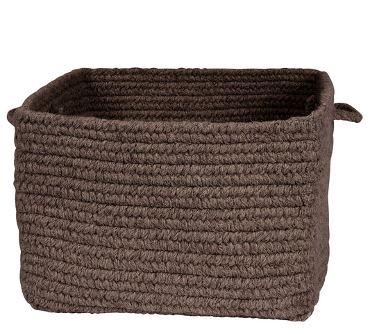 Chunky Natural Wool Square Basket
