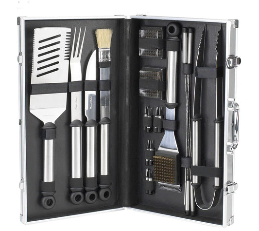 Picnic at Ascot 20-Piece Stainless Steel BBQ Tool Set & Case