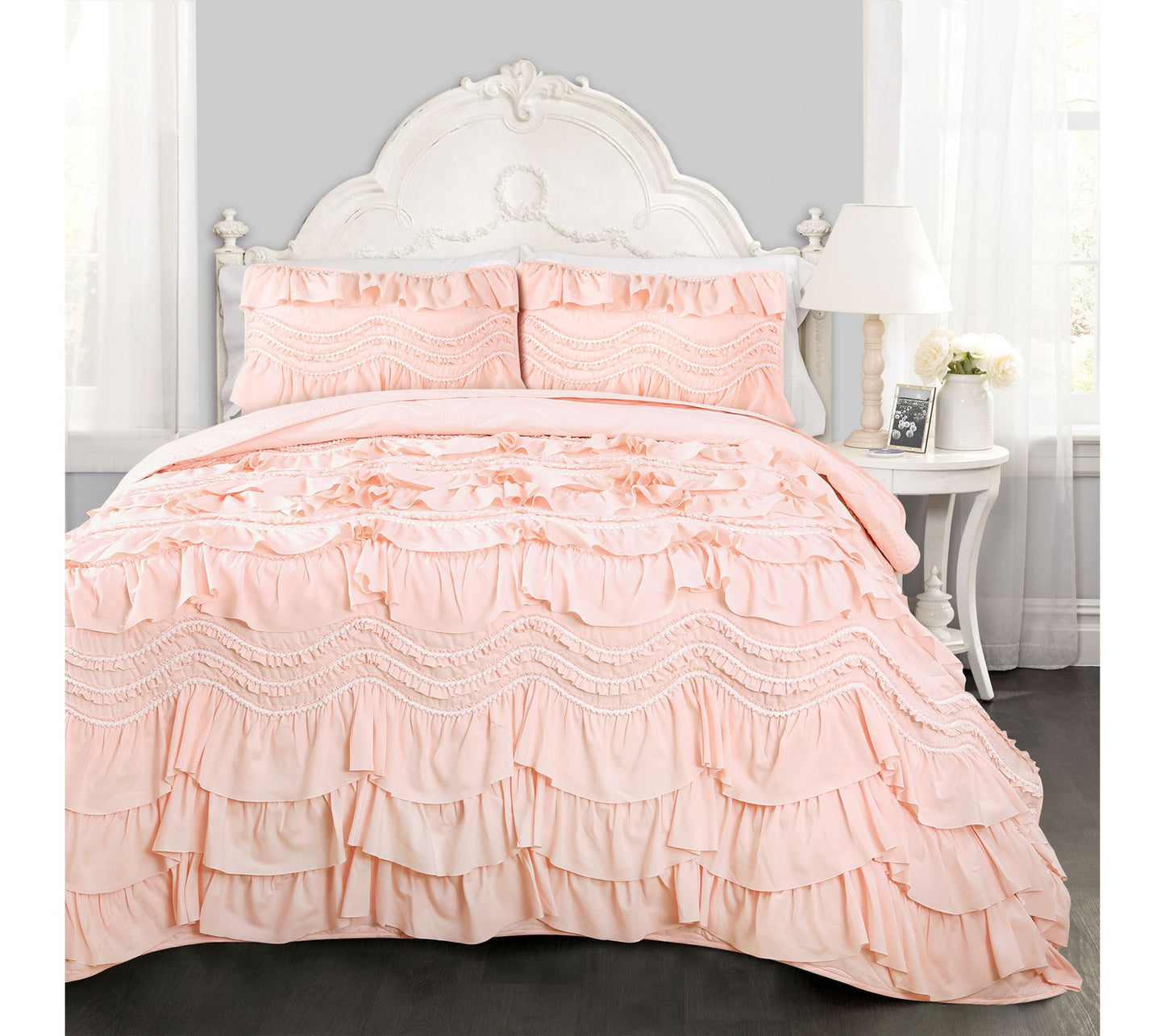 Kemmy Quilt 3-Piece Full/Queen Quilt Set by Lush Decor