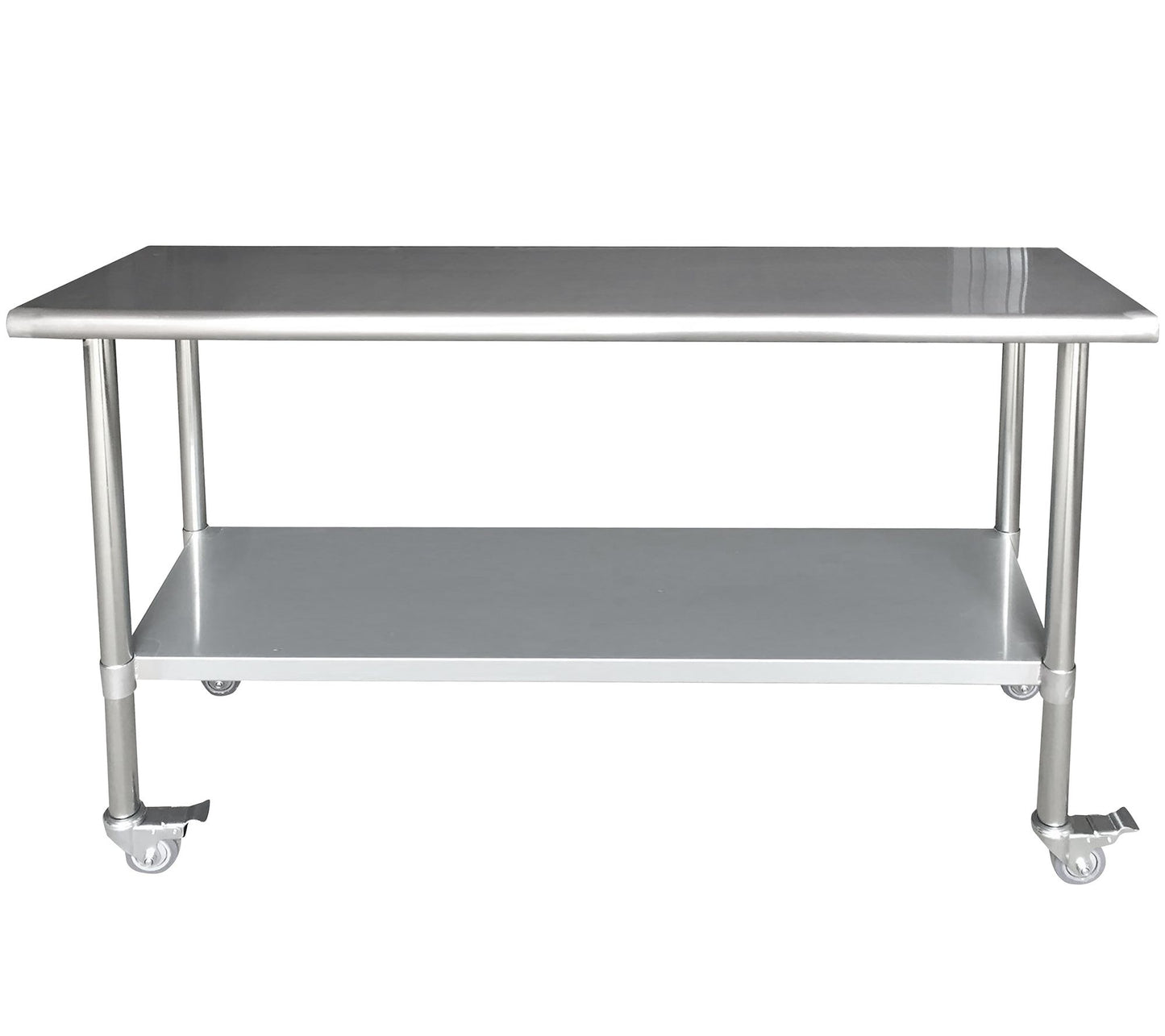 Sportsman Series Rolling Stainless Steel Work Table- 24" x 72"
