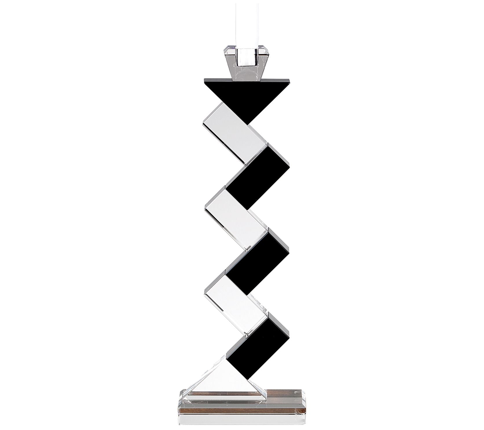 Badash Crystal Angela Pair of Black Accent Candlesticks