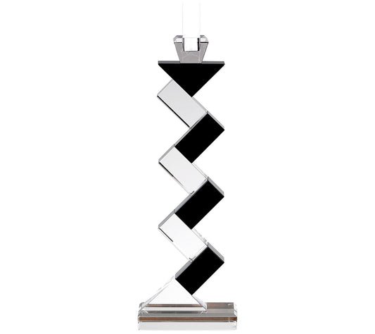Badash Crystal Angela Pair of Black Accent Candlesticks