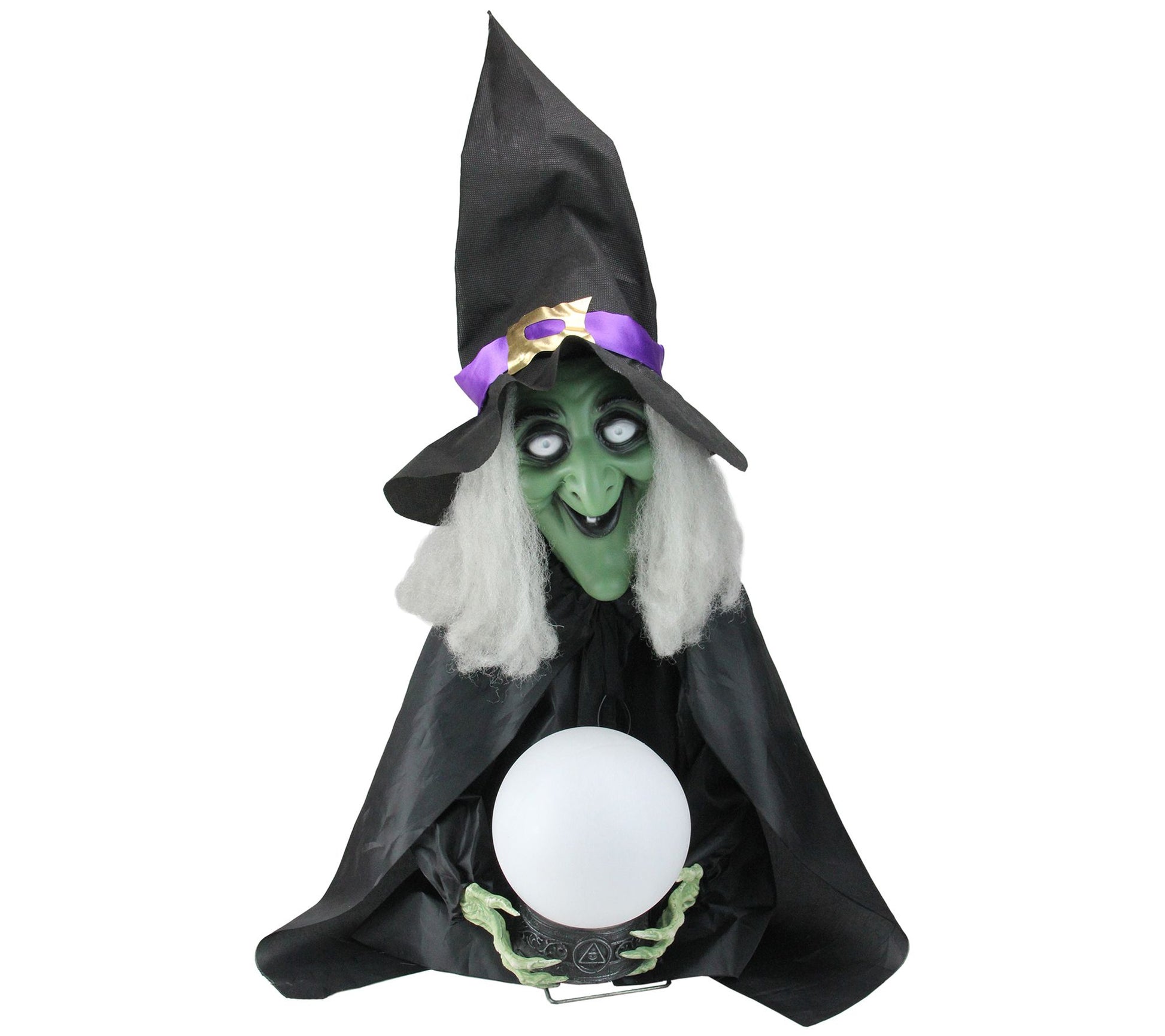 Northlight Lighted Witch with Magic Ball Halloween Decoration