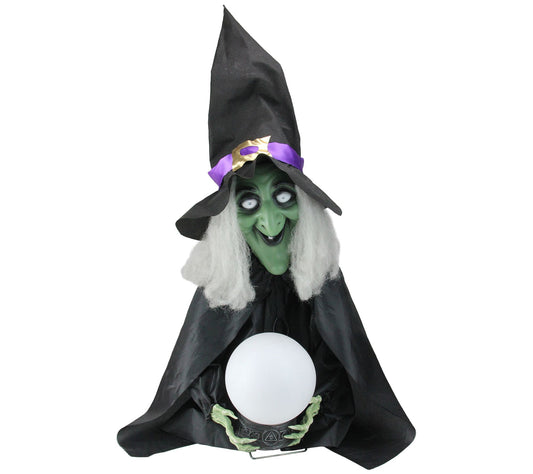 Northlight Lighted Witch with Magic Ball Halloween Decoration