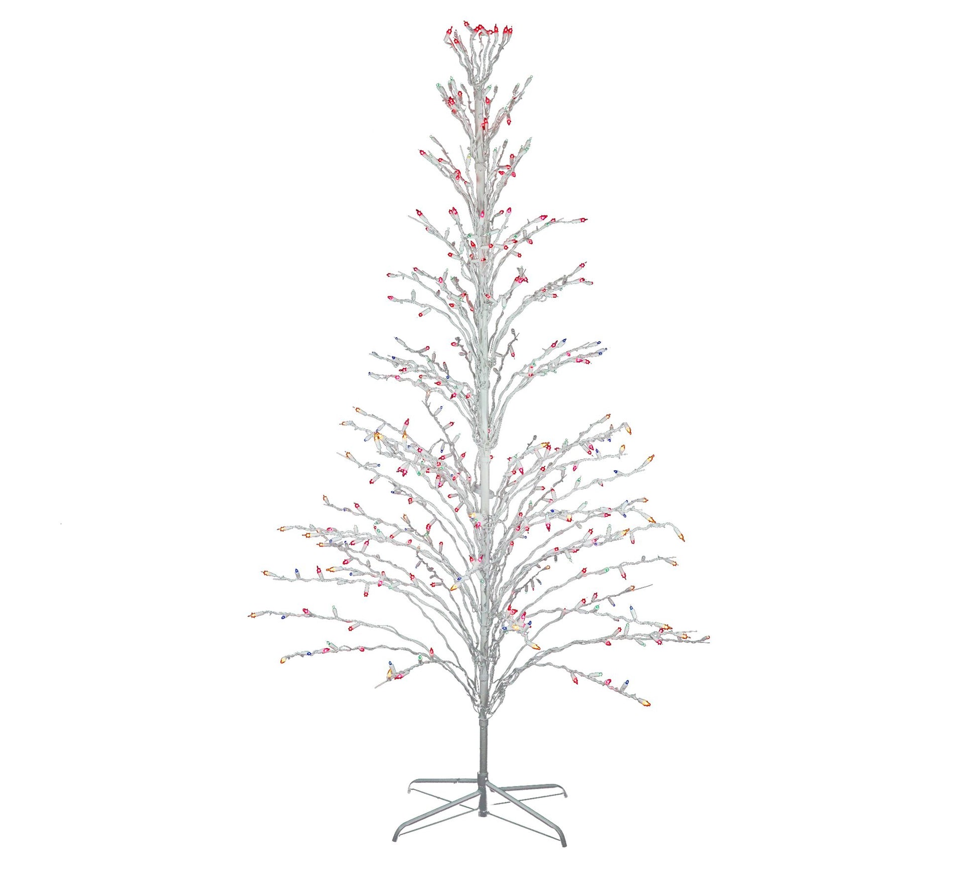 Northlight 6' Christmas Cascade Twig Tree Outdoor Multi Lights