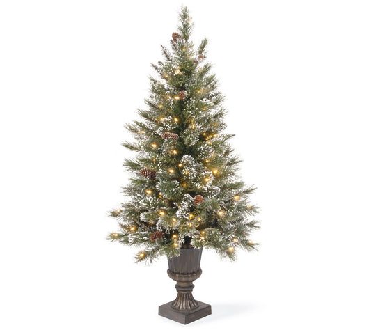 National Tree Co. 4' Glittery Bristle EntranceTree