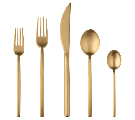 Mepra 5-Piece Place Setting, Due Ice Oro