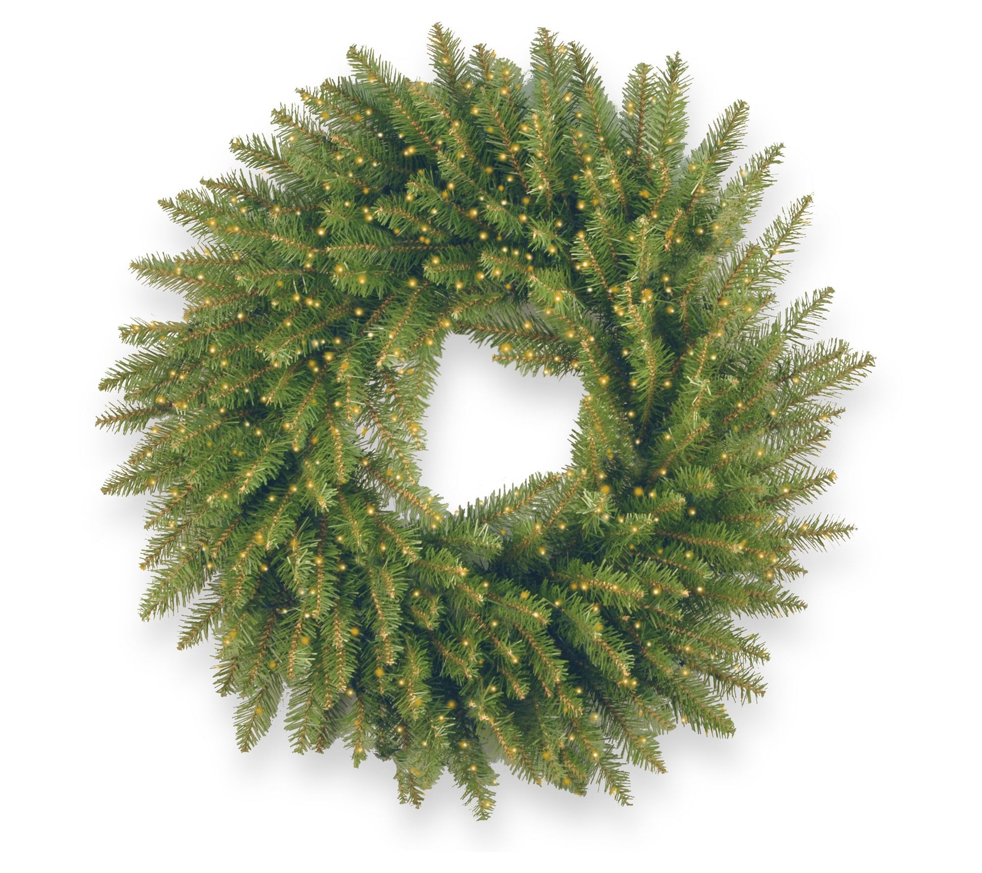 24" Kingswood Fir Wreath w/Batt Op Infinity Lights