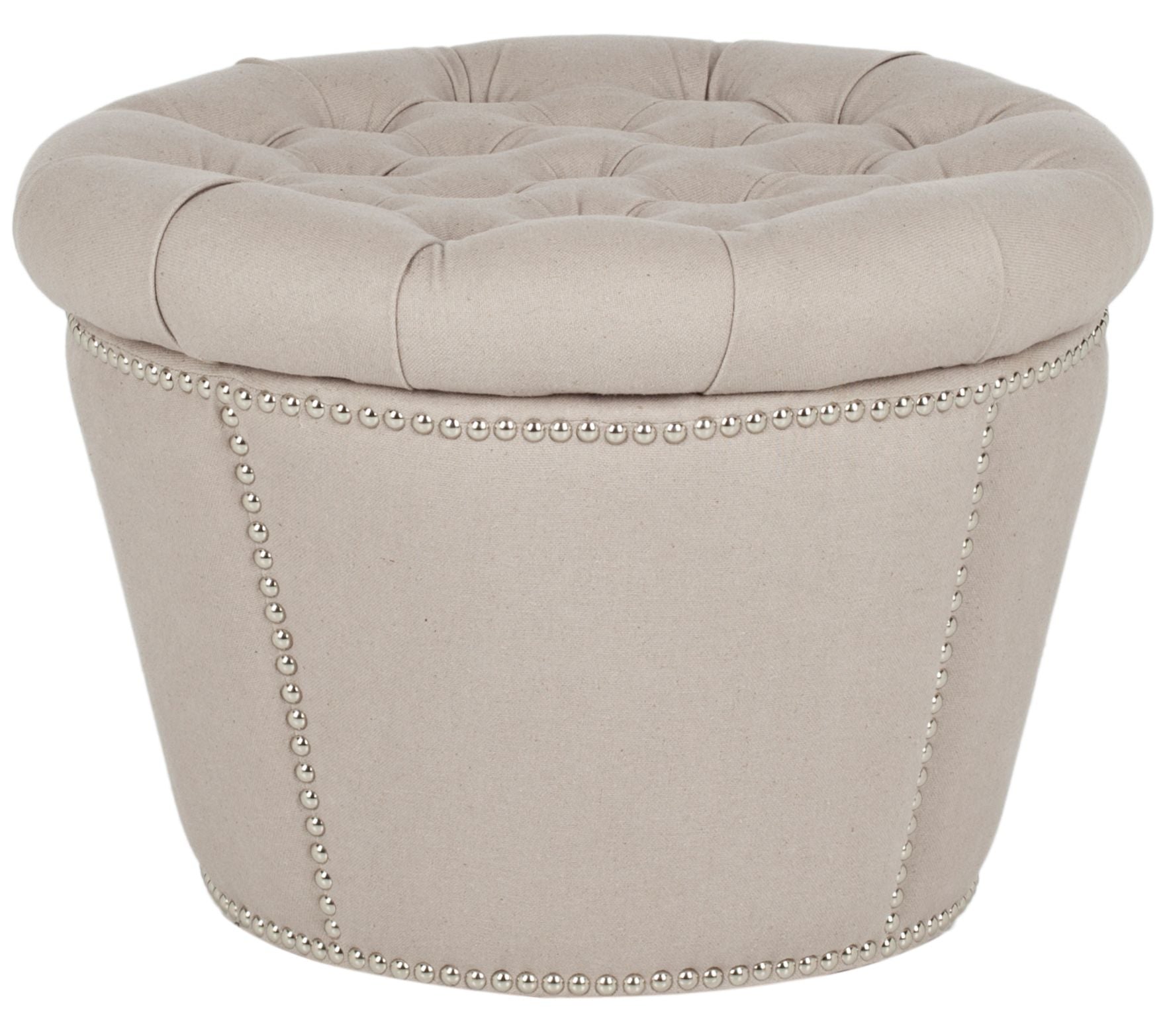 Safavieh Vanessa Storage Ottoman with Nickel Nail Heads
