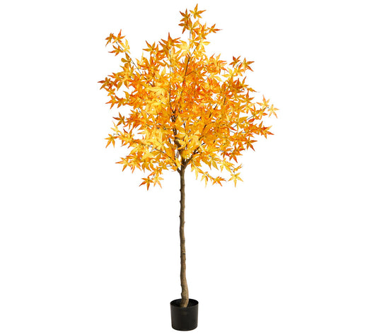 Nearly Natural 6' Autumn Maple Artificial Tree
