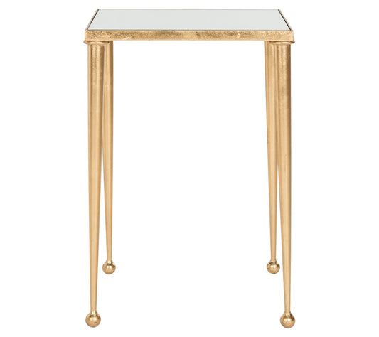 Safavieh Nyacko Mirror Top Gold Leaf End Table