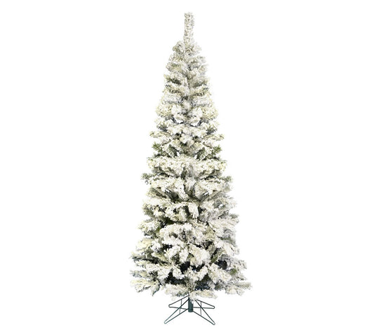 Vickerman 6.5' Flocked Pacific Artificial Christmas Tree,Unlit