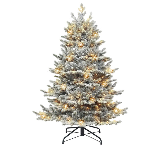 Puleo 4.5' Pre-lit Flocked Royal Majestic Douglas Fir